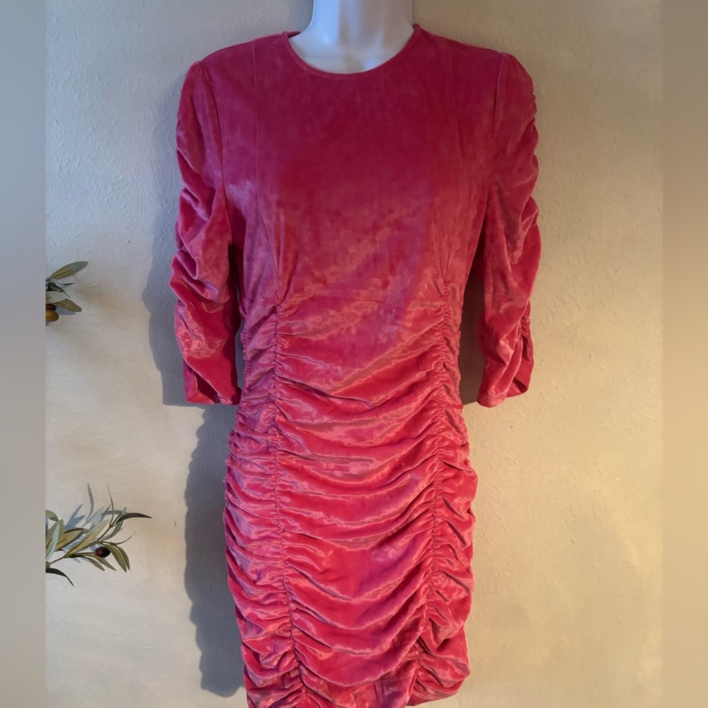 GANNI
Ruched velvet minidress‎ size 40 - Picture 3 of 8